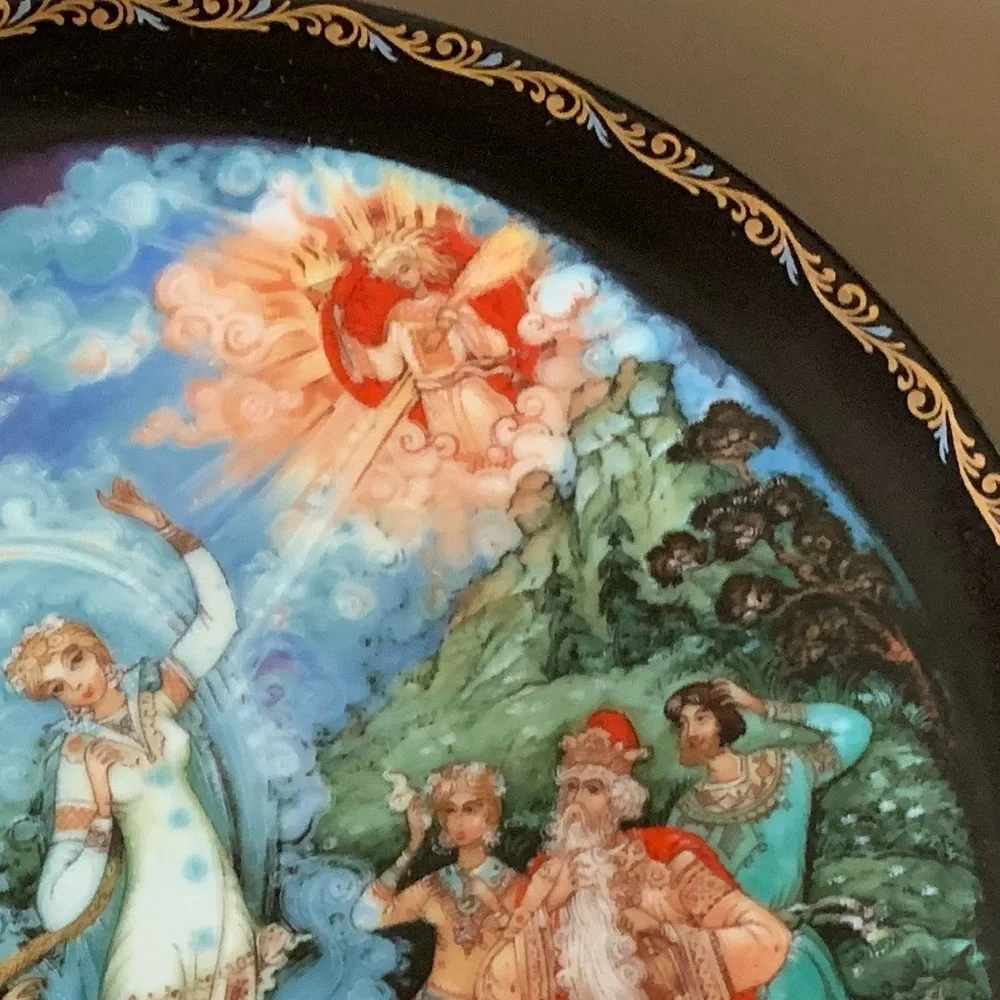 Love's Finale - Snowmaiden Russian Porcelain Plate(1990) Kholuy Art Studios. - Picture 12 of 13
